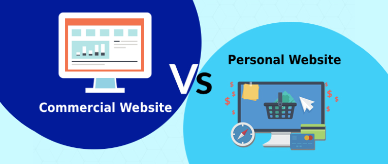 commercial website vs personal website